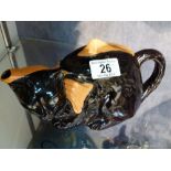 Black cat teapot A/F