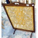 VICTORIAN EMBROIDERED FIRE SCREEN. Victo