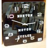 NORTON CLOCK. Norton motorbike wall cloc