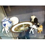 Quantity of mixed ceramics including Hornsea and farm animals