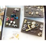 Quantity of mixed earrings including silver