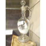 Mary Gregory glass decanter A/F