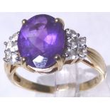 GOLD ROYAL AMETHYST RING.