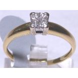 PRINCESS CUT DIAMOND RING.