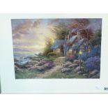 Thomas Kincade limited edition print of a seaside cottage