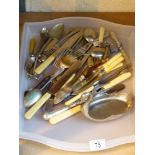 Selection of flatware and silver plate,