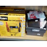 Rolson quality tools 12V/24V jumpstart and a box of mixed