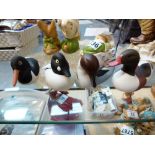 Four Isle of Arran ceramic ducks,