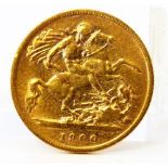 1900 VICTORIA HALF SOVEREIGN.