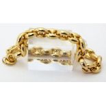 14K VERMEIL ON SILVER BRACELET.