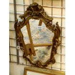 GILT FRAMED MIRROR.