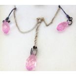 PINK SWAROVSKI NECKLACE & EARRING SET.