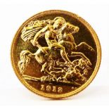 GEORGE V 1912 HALF SOVEREIGN.