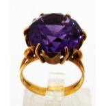 AMETHYST DRESS RING.