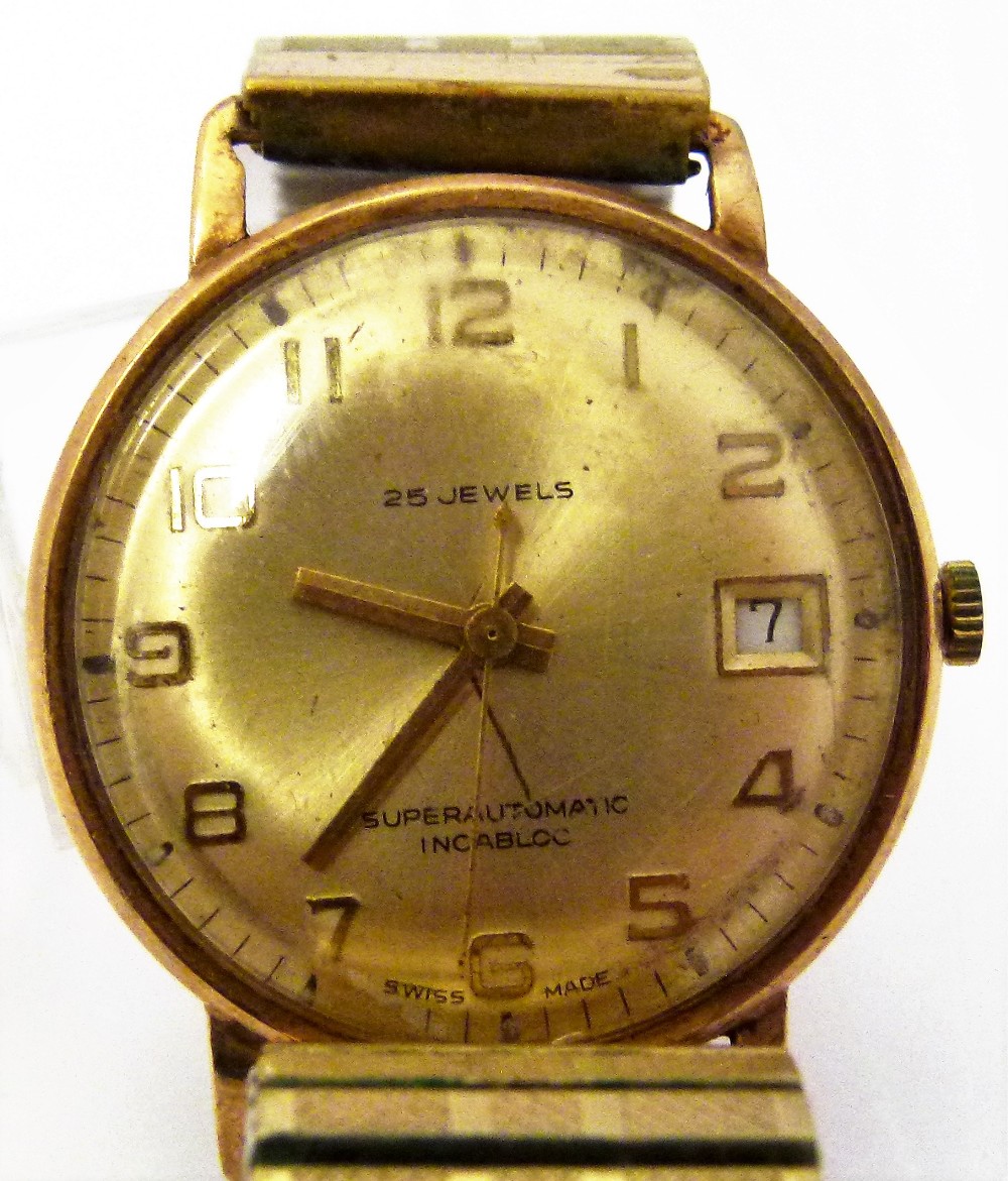 9 CT GOLD AUTOMATIC WRISTWATCH.