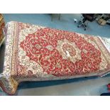 BRAND NEW RED RUG. Brand new red ground Keshan rug 1.90 x 1.