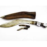 KUKRI KNIFE. Indian Kukri knife with ski