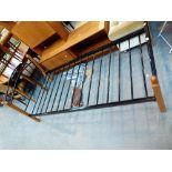 SINGLE BED FRAME. Black tubular steel a