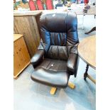 BLACK SWIVEL CHAIR. Black swivel chair