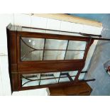 EDWARDIAN DISPLAY CASE. Mahogany glazed