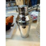 Chrome plated cocktail shaker