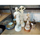 Four figurines including 2 signed Capodimonte