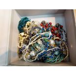 Box of mixed costume jewellery