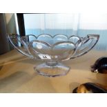 Pressed glass trophy bowl