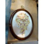 Large framed dried flower arrangement