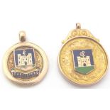 9 CT CASTLEFORD TOWN MEDALS.