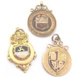 9 CT TOWN SHIELD MEDALS.