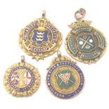 9 CT SNOOKER & BILLIARDS MEDALS.