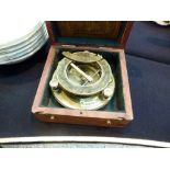 COMPASS & SUNDIAL. Boxed J H Steward com