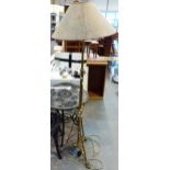 BRASS STANDARD LAMP. Adjustable standard