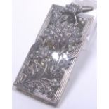 SILVER MIRROR LOCKET. Silver marcasite a