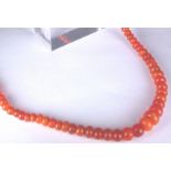 ORANGE OPAL NECKLACE. Silver necklace or