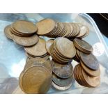 Box of British copper coinage