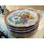 Nine collectable cabinet plates with certificates