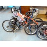 Three childrens bikes