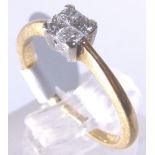 18 CT DIAMOND RING.