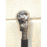 WALKING STICK. Skull topped walking stic