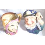 ROYAL DOULTON TOBY JUGS. Two Royal Doult