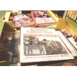 LIVERPOOL FC ITEMS. 2 boxes of books & e