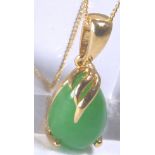 JADE PEAR PENDANT.