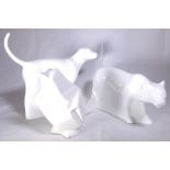 PORCELAIN ANIMAL FIGURES.