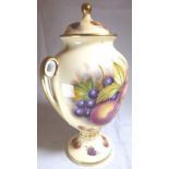 AYNSLEY FRUITS VASE.