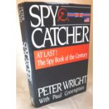 SPYCATCHER FIRST EDITION. Spycatcher by Peter Wright with Paul Greengrass.