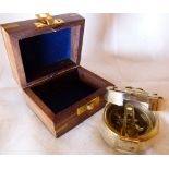 STANLEY COMPASS. Boxed brass compass mar