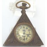 POCKET WATCH. Masonic triangular pocket