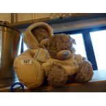 Two Tatty Teddy stuffed teddy bears